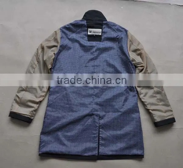 Garment factory polyester thin trench coat wholesale men
