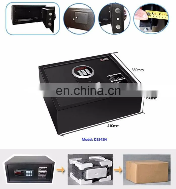 Honeyson new laptop size top open hotel metal security safe box