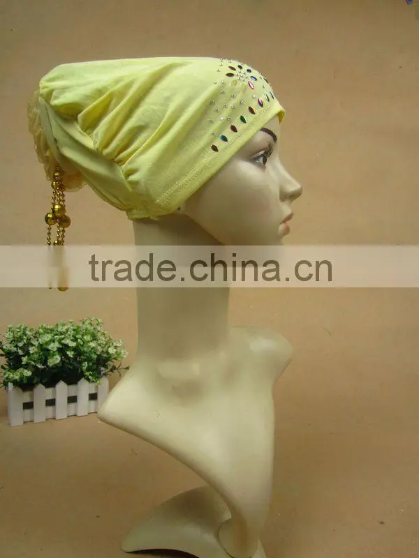 A522 fashion flower islamic hijab cap,muslim hejab hat