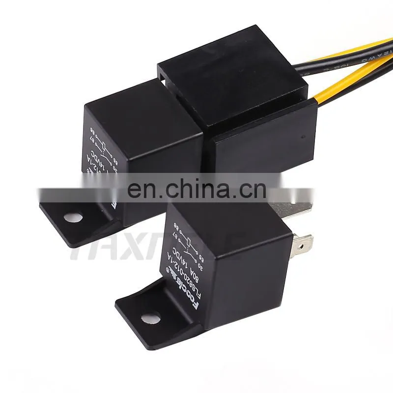 1Pcs/set Automotive Relay 12V 80A 4Pin 5Pin wide Pin SPDT Car automotive relay with relay socket for Car modification