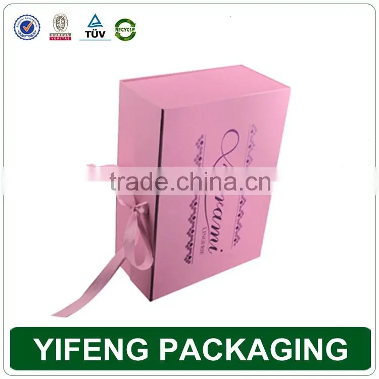 Square Gift Cardboard Box White Packing Box With Ribbon For Jewelry Packaging Wholesale