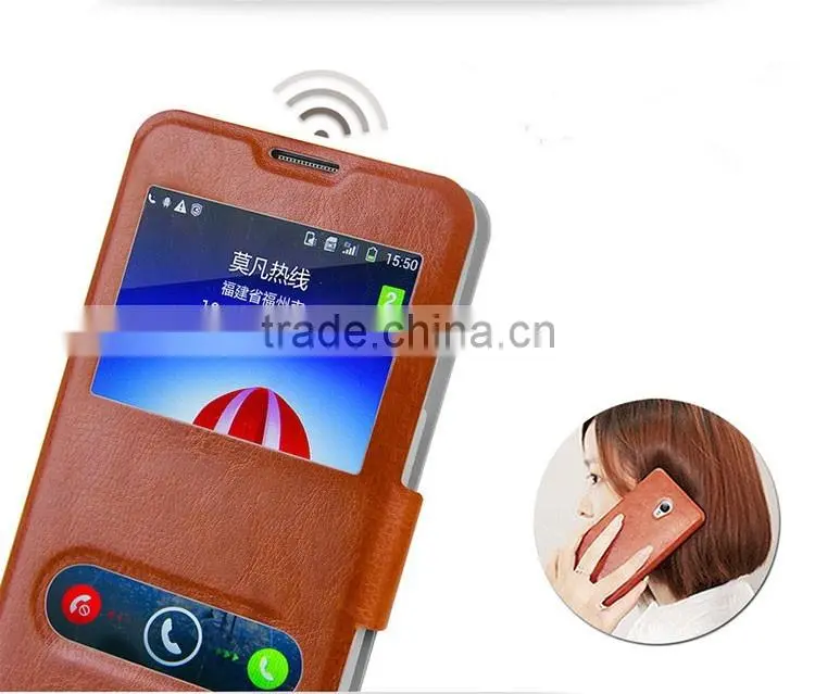 MOFi Case Celular Leather Flip Dot View Cover for Coolpad Dazen F1, Mobile Handset Coque Back Housing for Coolpad 8297