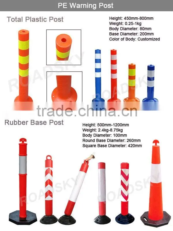 Traffic Safety Surface Mounted Elastic Warning Post