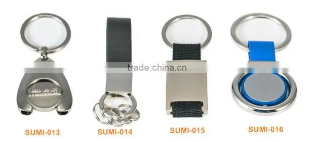 Custom LOGO design metal name sublimation blank keychain/keyring