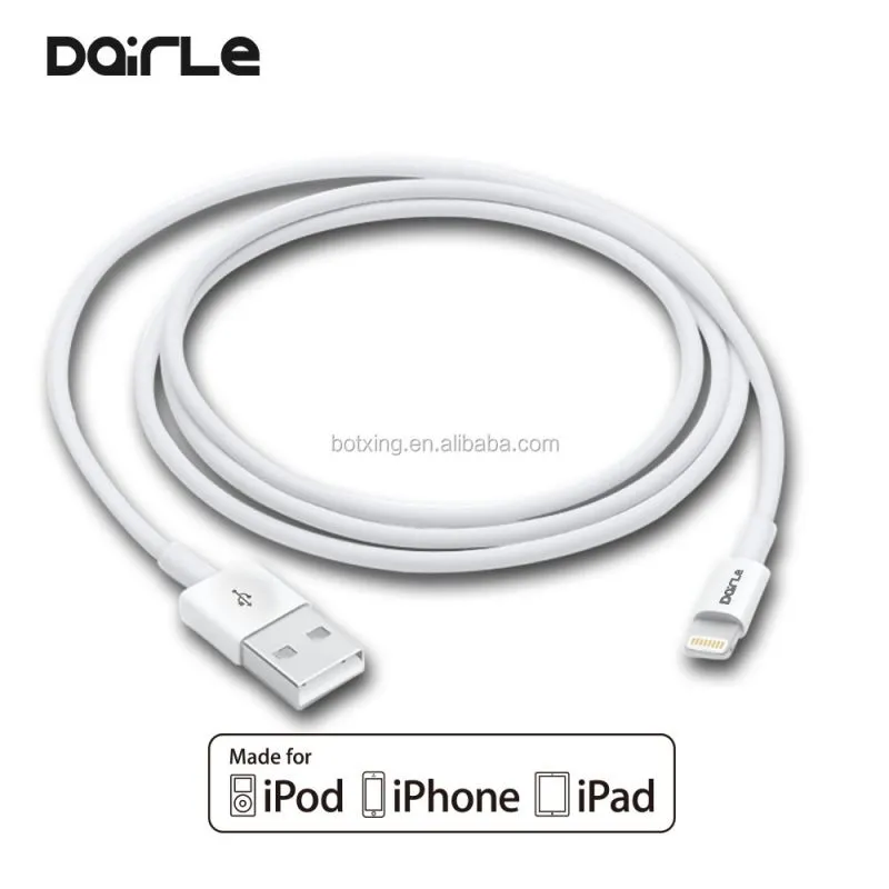 Good quality white MFi power cord portable phone charger for cable iphone certificated MFi original for iphone 5 6 7 8 X