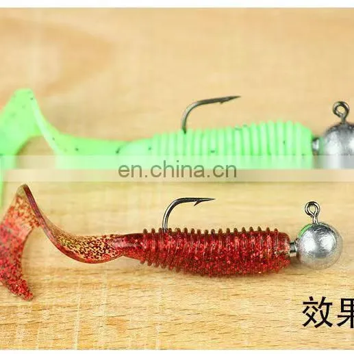 Amazon Customized Fishing Tackle Box Hard Soft Fishing Baits Accessories Hooks Swivels Fishing Lures Kit combo