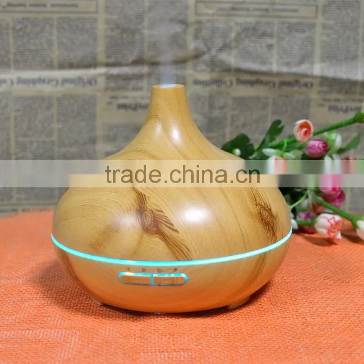300ml Cool Mist Humidifier Ultrasonic Aroma Essential Oil Diffuser for Office Home Bedroom Living Room Study Yoga Spa Wood Grain