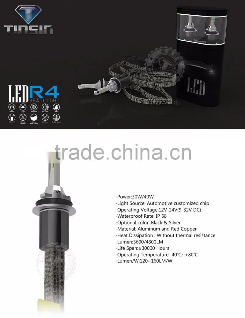 High Power Led Headlight H4 H13 Hi/Lo Headlight 6000k