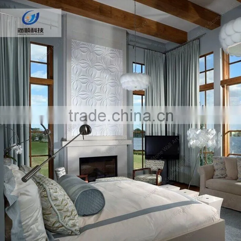 Durable and waterproof tv background decoration relief stone wall art