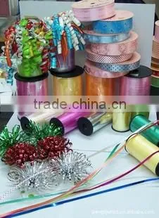 Wholesale metallic ribbon for graduation party, pp ribbon,polyester satin ribbon bow