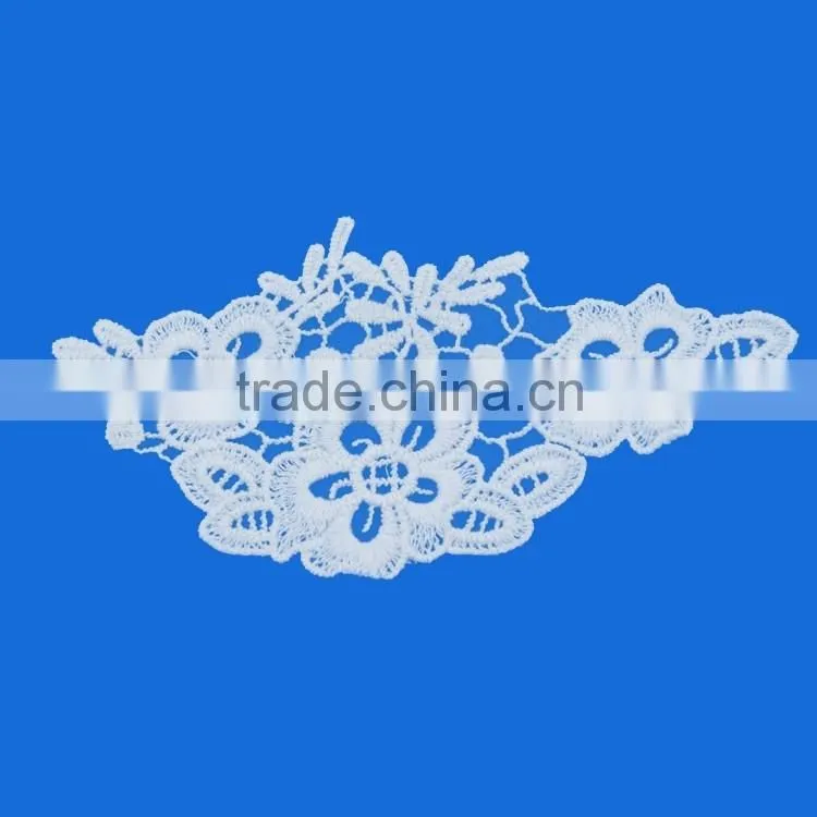 Latest design customized flower embroidery design women polyester fashion decorations collar