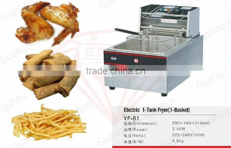 Professional manufacturing commercial desktop chicken and chips fryer