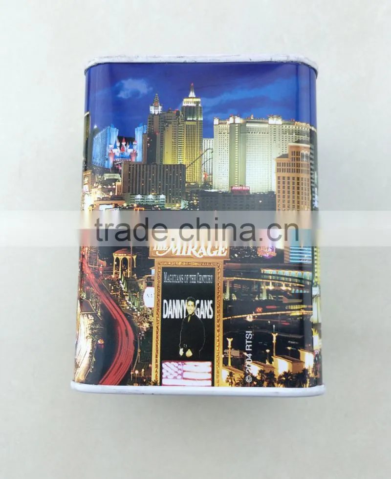 Beautiful House coin bank tin cans