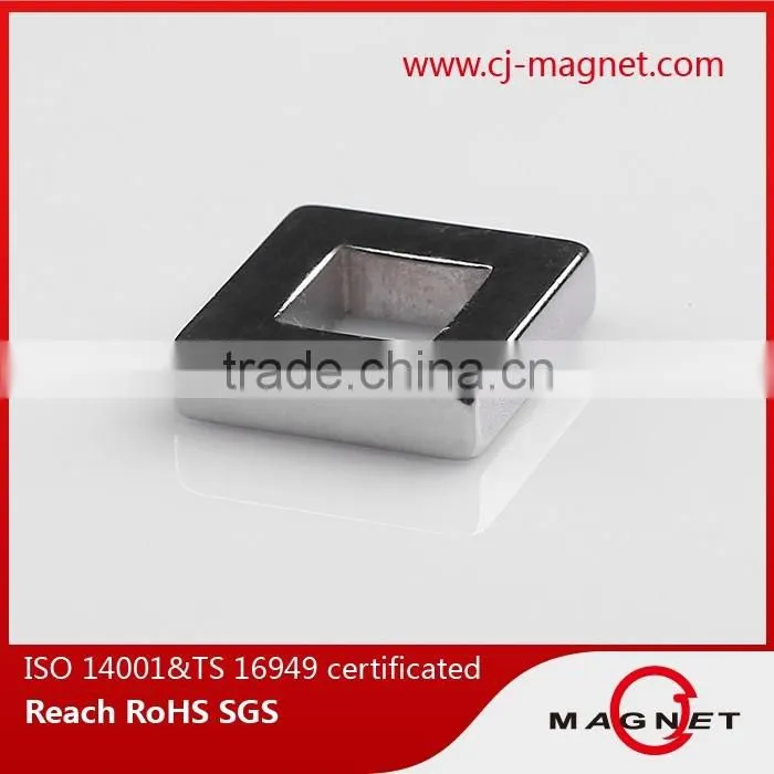 N30SH N45SH magnet with hole ndfeb/neodymium magnet certificated by ISO14001, ISO9001, ISO/TS16949