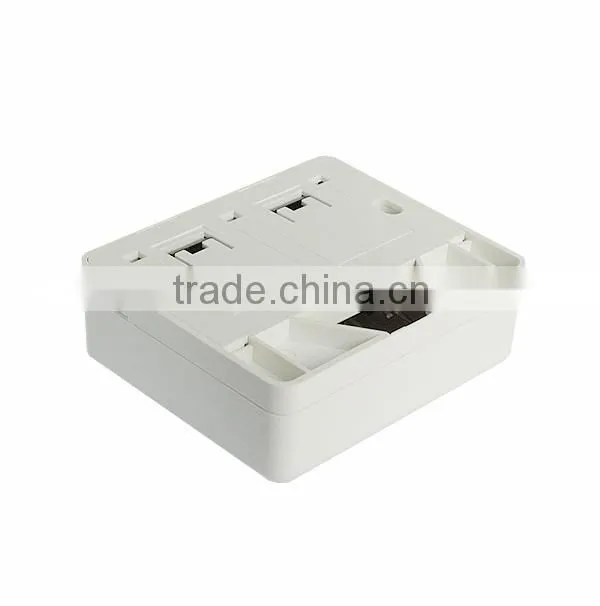 cat5e double ports surface mount plastic electrical boxes