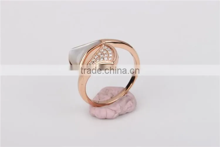 Italy famous jewellry 14K gold diamonds ring fashion jewelry