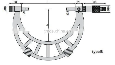 10% off Hot sale ouside micrometer with interchangeable anvils 3206-100A 0-100mm in stock