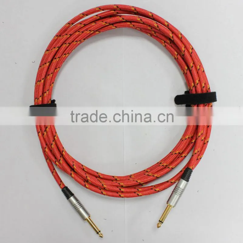 Premium Instrument guitar Cable 1/4 " mono electric guitar cable
