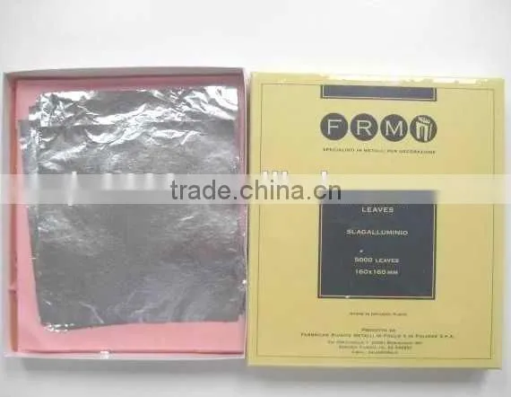 genuine silver leaf for gilding with furniture pure silver leaf