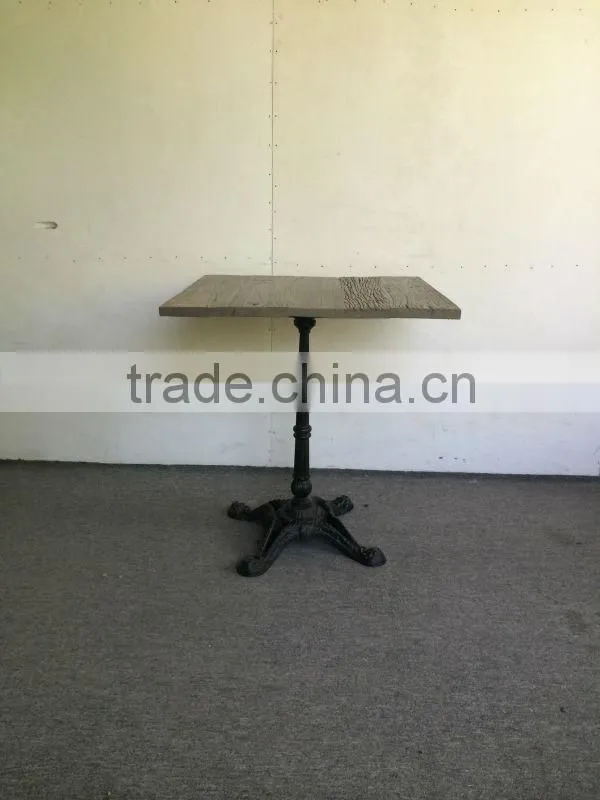 industrial metal coffee table/antique round wooden top coffee table