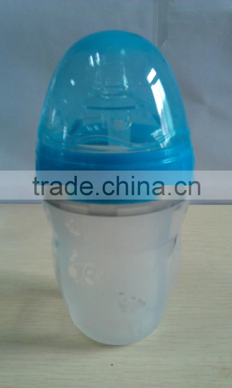 skin feel infant milk bottle food liquid silicone baby bottle