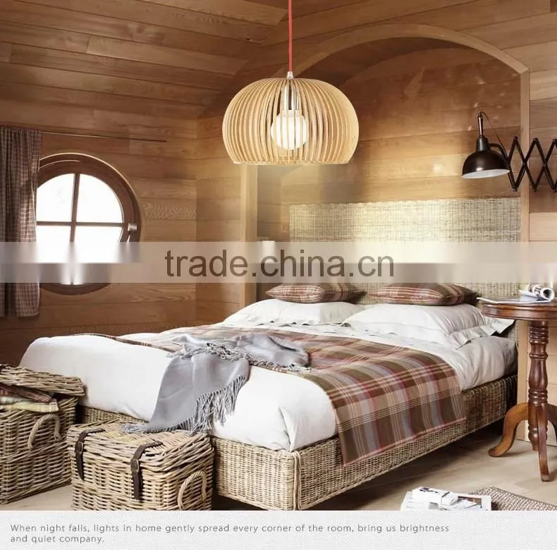 2016 New Wood Caged Round Design LED Pendant lights JK-8005B-01 Wood Pendant Light Round Led Pendant Light