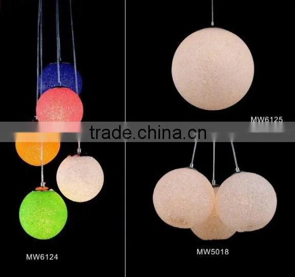 Bedroom Decorative Clear Glass Ball Pendant Light
