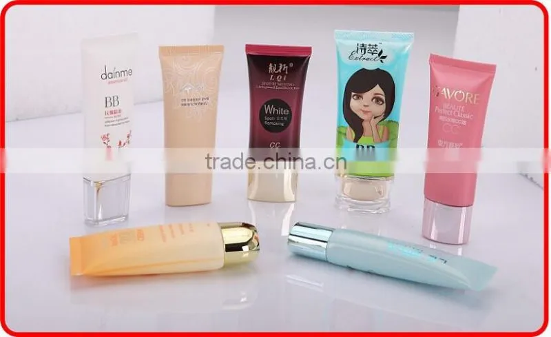 50ml white color flexible tube for hair care product with square oval cap