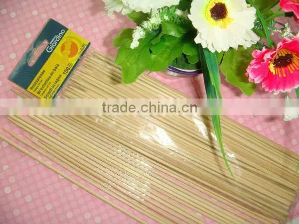 2.5 x150mm round natural BBQ Dan bamboo skewers with Sharp End FDA food grade