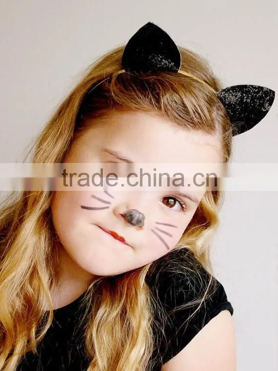 Hot-sales cute children cat ear hairband hard Headband for Baby Girl Hair Accessory wh-1843