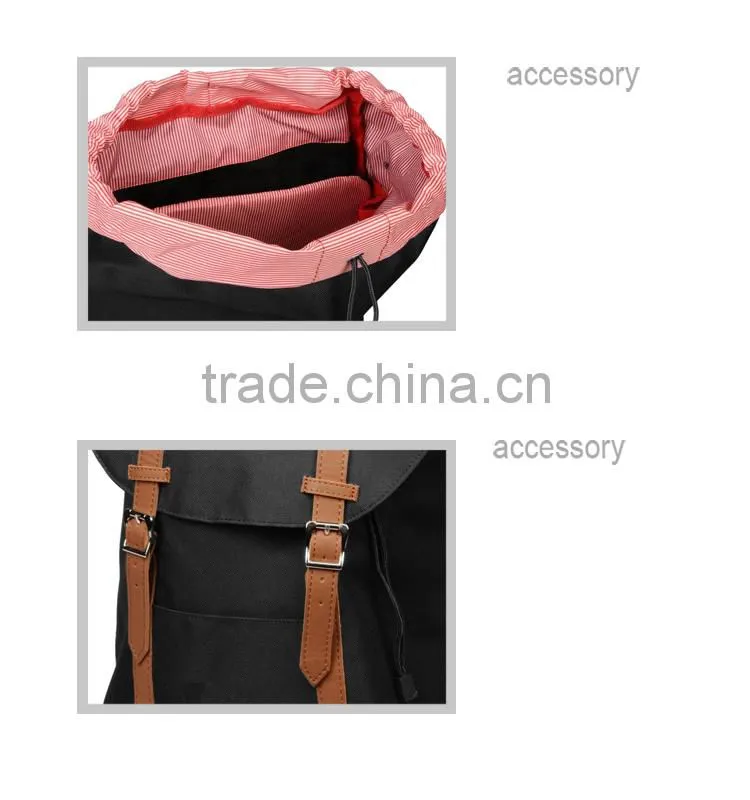 high quality custom 2015 drawstring canvas men backpack