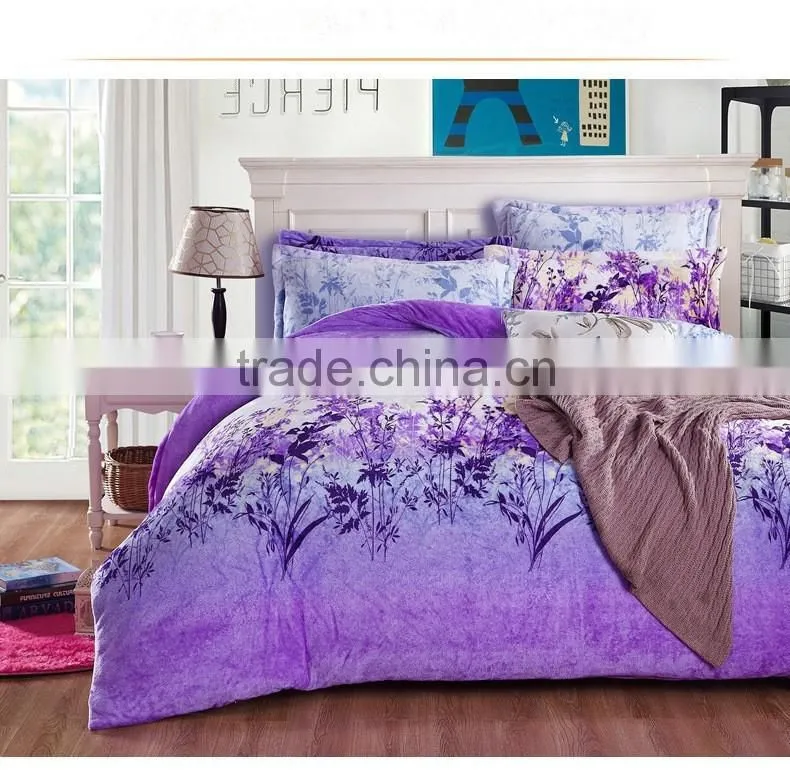 china supplier soft printed Flannel bedding sets