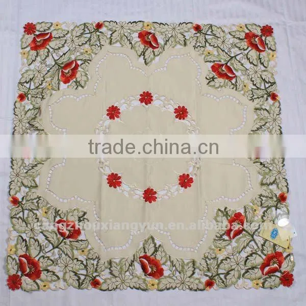 tablecloth with embroidery and cutwork