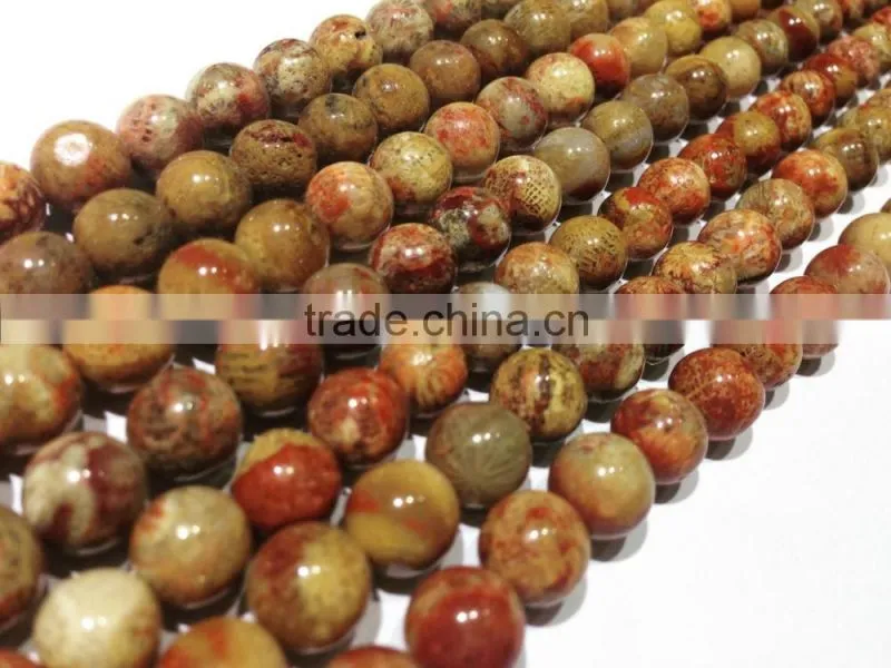 Wholesale high quality Smooth Polished Natural Fossilized Coral Stone cabochon