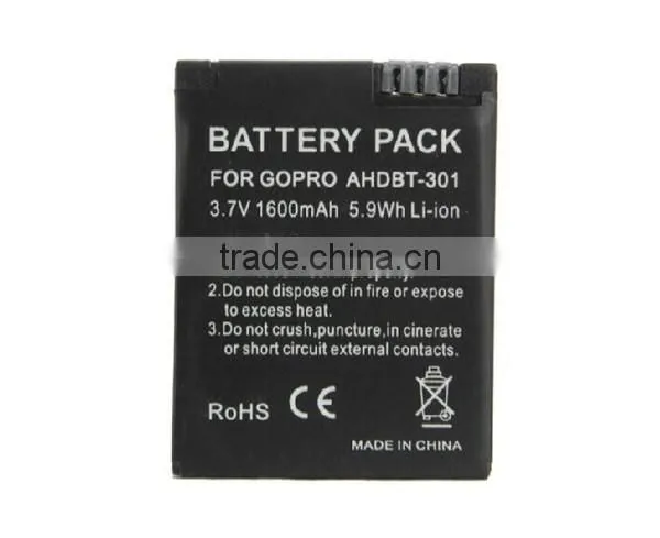 Battery for Gopro Hero 3+/3, 1600mAh, gopros accessories GP174