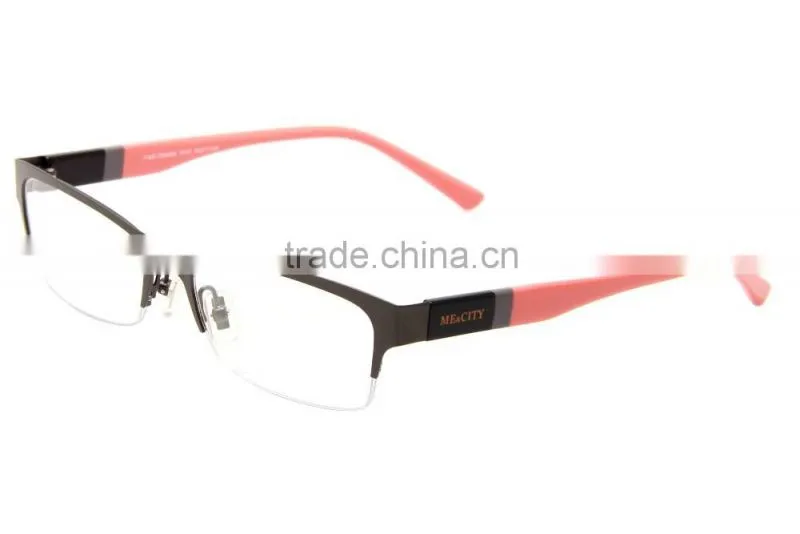 hot selling optical eyeglass stainless half frame optics for unisex