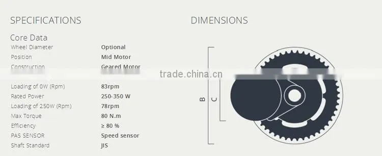 free freight Best 8fun 350w small power mid motor parts