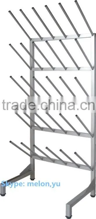 Factory direct sales 15-pair Stainless Steel Boot Rack/Mobile Boot Rack