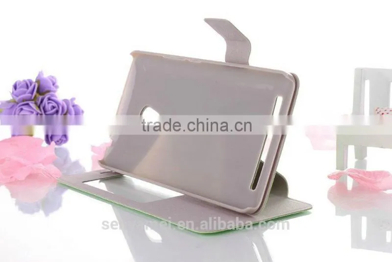 mobile leather cover for ASUS Zenfone 5 with front cover