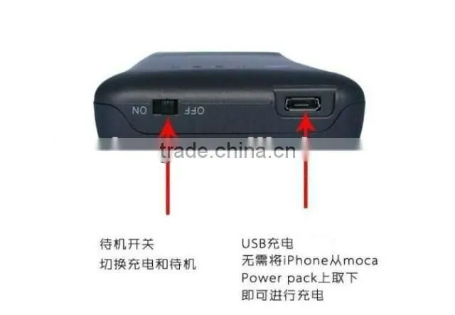 1200 mah External backup battery case For iPhone 4/4S emergency charger