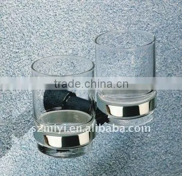 sanitary double toothbrush glass holder