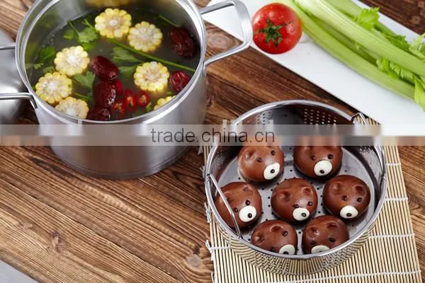 Charms double handles stainless steel steamer