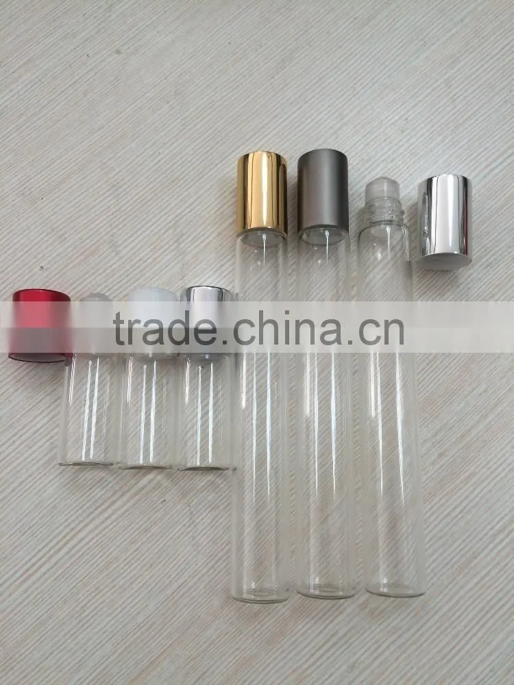 roll on clear tube bottle with cap