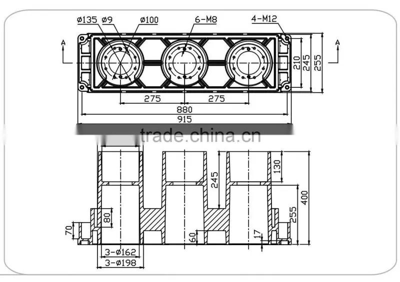 24kV Three-poles Bushing Insulators for ABB Switchgear