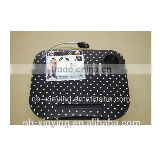High quality white color dots Laptop Desk with cup And LED light wholesale price