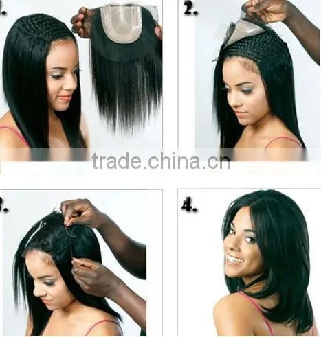 Alibaba express virgin hair bundles with lace closure 3 part silk base lace closure