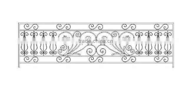 Top-selling rod iron modern design for balcony railing