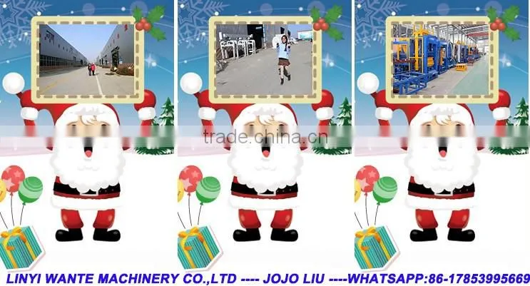 Merry Christmas WT12-15 WT10-15 concrete hollw block making machine for sale
