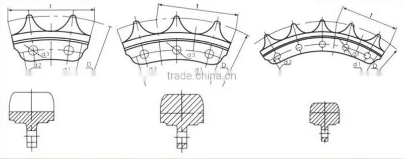 undercarriage parts D155 dozer Segment Groups 17A-27-11630 Segement 175-27-22325