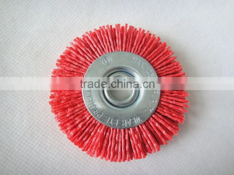 nylon wire wheel brushes with ,diameter 75mm or 3"